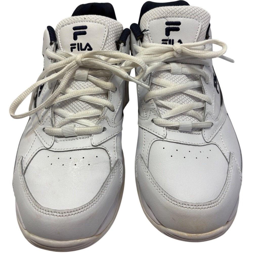Fila Mens Memory Workshift Athletic Walking Shoes White Navy 1CM00882-125 Size 8